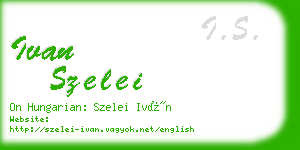 ivan szelei business card
